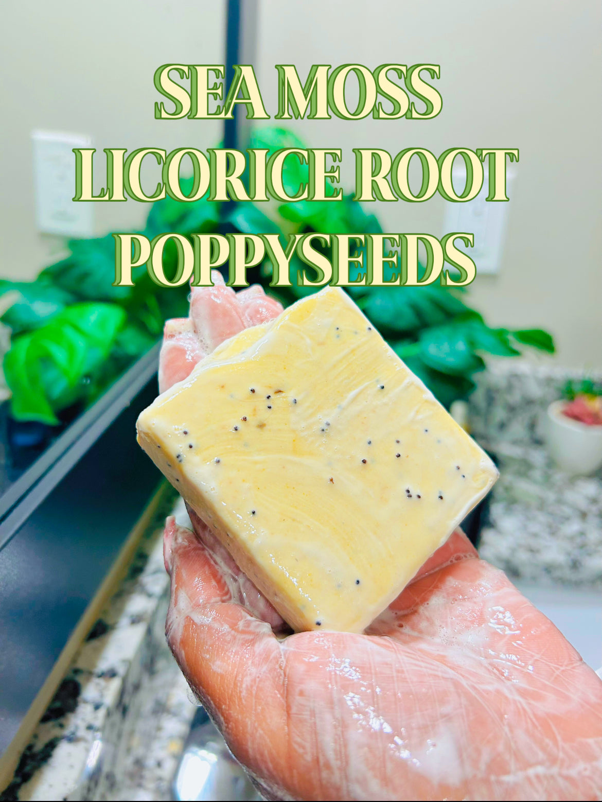 Sea moss & Licorice Root Face & Body Bar with Poppyseeds